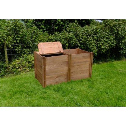 Classic Double Wooden Compost Bins