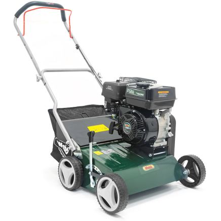 Webb Petrol Lawn Scarifier Lawn Raker PS400P  40cm + Free Lawn Seed Offer