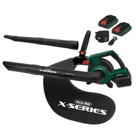 Webb 40v (2 x 20v) Cordless Brushless Blow vaccum With 2 x 20v 4ah batteries / Charger