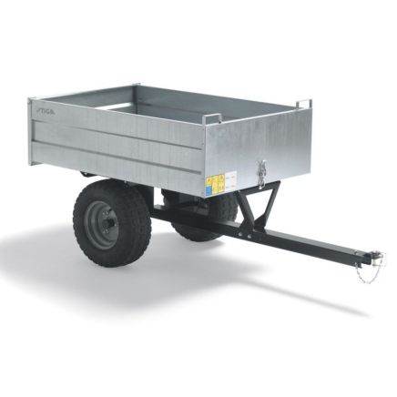 Stiga Galvanised Metal Cart Trailer for Ride-On