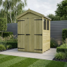 4 x 4 Apex Shed Double Door, With Windows 4 x 4 Apex Shed Double Door, With Windows