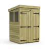 4 x 4 Pent Shed Double Door, With Windows 4 x 4 Pent Shed Double Door, With Windows