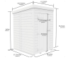 4 x 5 Pent Shed Double Door, No Windows 4 x 5 Pent Shed Double Door, No Windows