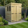 4 x 5 Pent Shed Double Door, With Windows 4 x 5 Pent Shed Double Door, With Windows