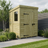 4 x 5 Pent Shed Single Door, With Windows 4 x 5 Pent Shed Single Door, With Windows