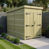 4 x 7 Pent Shed Double Door, No Windows 4 x 7 Pent Shed Double Door, No Windows