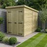 4 x 8 Pent Shed Double Door, No Windows