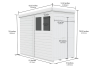 4 x 8 Pent Shed Double Door, With Windows 4 x 8 Pent Shed Double Door, With Windows