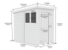 4 x 8 Pent Shed Single Door, No Windows 4 x 8 Pent Shed Single Door, No Windows
