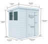 5 x 4 Pent Shed Single Door, No Windows 5 x 4 Pent Shed Single Door, No Windows