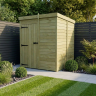5 x 5 Pent Shed Single Door, No Windows