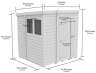 5 x 7 Pent Shed Single Door, No Windows 5 x 7 Pent Shed Single Door, No Windows