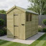5 x 9 Apex Shed Single Door, With Windows