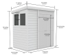 6 x 4 Pent Shed Double Door, With Windows 6 x 4 Pent Shed Double Door, With Windows