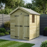6 x 5 Apex Shed Double Door, With Windows 6 x 5 Apex Shed Double Door, With Windows