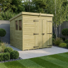 6 x 5 Pent Shed Double Door, With Windows 6 x 5 Pent Shed Double Door, With Windows
