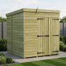 6 x 6 Pent Shed Double Door, No Windows