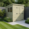 6 x 6 Pent Shed Double Door, With Windows 6 x 6 Pent Shed Double Door, With Windows