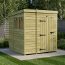 6 x 6 Pent Shed Single Door, With Windows 6 x 6 Pent Shed Single Door, With Windows