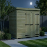 7 x 4 Pent Shed Double Door, No Windows 7 x 4 Pent Shed Double Door, No Windows
