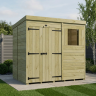 7 x 5 Pent Shed Double Door, With Windows 7 x 5 Pent Shed Double Door, With Windows