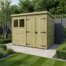 8 x 4 Pent Shed Double Door, With Windows 8 x 4 Pent Shed Double Door, With Windows