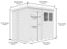 8 x 5 Pent Shed Single Door, No Windows 8 x 5 Pent Shed Single Door, No Windows