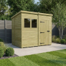 8 x 6 Pent Shed Single Door, With Windows 8 x 6 Pent Shed Single Door, With Windows
