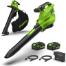 Greenworks 48v Cordless Blower Vacuum KIT (2x4Ah USB Batteries / Charger) Greenworks 48v Cordless Blower Vacuum KIT (2x4Ah USB Batteries / Charger)