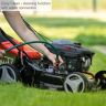 Scheppach MS132-42 Self-Propelled Lawnmower, 3.3hp Petrol Engine, 42cm Cutting Width, 75mm Cutting Height, 45L Collection Bag