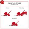 Scheppach MS161-46 Self-Propelled Lawnmower, 3.5hp Petrol Engine, 46cm Cutting Width, 75mm Cutting Height, 55L Collection Bag