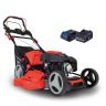 Scheppach MS225-53E Self-Propelled Lawnmower, 6.0hp Petrol Engine, 53cm Cutting Width, 75mm Cutting Height, 65L Collection Bag, Hybrid Start