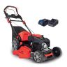 Scheppach MS225-56E Self-Propelled Lawnmower, 6.0hp Petrol Engine, 56cm Cutting Width, 75mm Cutting Height, 65L Collection Bag, Hybrid Start