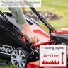 Scheppach MS225-56E Self-Propelled Lawnmower, 6.0hp Petrol Engine, 56cm Cutting Width, 75mm Cutting Height, 65L Collection Bag, Hybrid Start