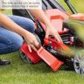 Scheppach MS225-56E Self-Propelled Lawnmower, 6.0hp Petrol Engine, 56cm Cutting Width, 75mm Cutting Height, 65L Collection Bag, Hybrid Start