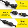 IP68 Waterproof Junction Box Outdoor Cable Connector - 5mm - 8mm IP68 Waterproof Junction Box Outdoor Cable Connector - 5mm - 8mm