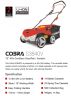 Cobra S3840V Cordless Lawn Scarifier / Aerator 40v / 38cm / 5Ah Cobra S3840V Cordless Lawn Scarifier / Aerator 40v / 38cm / 5Ah