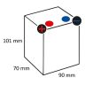 UNIVERSAL BATTERY 12v - 5Ah - 90x70x101mm T1 HSC12-5 UNIVERSAL BATTERY 12v - 5Ah - 90x70x101mm T1 HSC12-5
