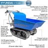 Hyundai 196cc Petrol Tracked Mini Dumper / Power Barrow 300kg HYTD300 Hyundai 196cc Petrol Tracked Mini Dumper / Power Barrow 300kg HYTD300