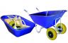 Big Blue Twin-Wheel Barrow with Flatproof Tyres 280L (Flatpack)