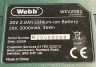 Webb Battery 20v 2.0Ah WEV20B2 Webb Battery 20v 2.0Ah WEV20B2